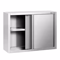 خزانة حائط ستانلس ستيل PREMIUM - 1000x400mm - مع باب انزلاقي - ارتفاع 800 mm