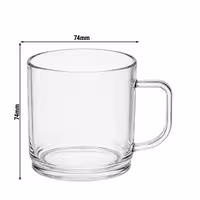 (50 kom) Polycarbonat - Šalica za kavu/čaj - 200 ml - Prozirna