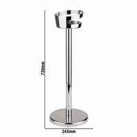 Stalak za posudu za hlađenje vina/šampanjca - Polirani inox - Ø 175 mm - Visina: 730 mm