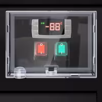 Commercial multideck display freezer - 1260mm - 991L - with 2 double‑glazed hinged glass doors & 5 shelves - Black