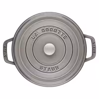 STAUB | Cocotte Round Enamelled Cast Iron Casserole Dish – Ø 200 mm – Graphite Grey