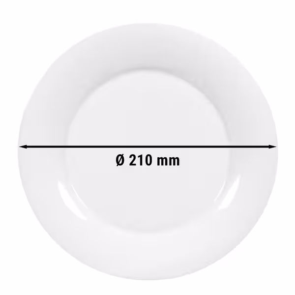 (6 adet) SELTMANN WEIDEN | Tabak - düz - Ø 210 mm - Beyaz/Sade