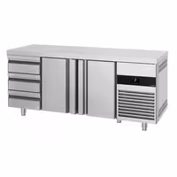 Commercial Counter Fridge PREMIUM - 1865x700mm - with 2 doors - 3 drawers - capacity 474 litres