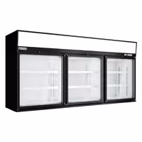Zidni hladnjak za zamrzavanje u supermarketu – 2100 mm – 346 litara – s 3 vrata i 2 police – crna