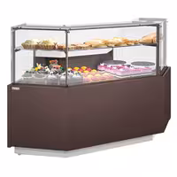 Serve Over Counter RIGA - 1365x990mm - double glazing - LED lighting - with 2 shelves