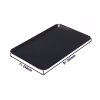 Taca prezentacyjna – prostokątna – tworzywo sztuczne – 360 x 240 x 15 mm – czarna