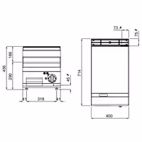 Elektriline plaatgrill - sile - 4,8 kW