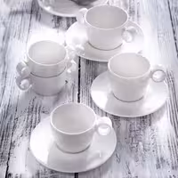 (12 adet) LUX - Kahve Fincanı Maastricht - 160ml - Elfenbein