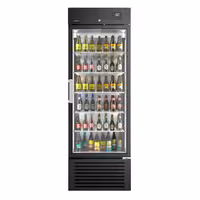 Frigorífico expositor de bebidas SUPERCOOLER - 687mm - 500L - interior em aço inoxidável - com 1 porta de vidro - com indicação/painel digital de temperatura - Preto - arrefece abaixo de 0 °C