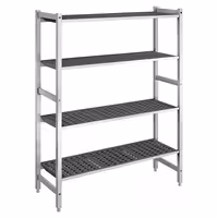 وحدة رفوف ألمنيوم - بداية - 1500x1800mm - عمق: 560 mm - 4 رفوف - الحمولة: 900 kg