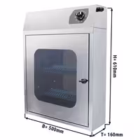 Armario esterilizador de cuchillos UV - para 30 cuchillos - 20W - incl. Portacuchillos