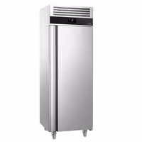 Commercial Upright Fridge Stainless steel PREMIUM - GN 2/1 - 700L - with 1 door - On castors - For UK
