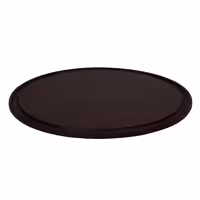 (12 adet) Düz Pizza Tabağı Yuvarlak Düz - Polyethylen, Ø400mm, Oluklu/Kanallı Yüzey, Kahverengi