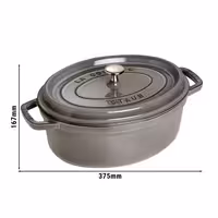 STAUB | LA COCOTTE - Cocotte - oval - 310mm - Gusseisen - Graphit-Grau