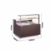 Serve Over Counter RIGA - 1370mm - with 2 doors - 2 shelves - capacity 138 litres - LED lighting