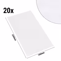 (20 pcs) Damask Tablecloth Tessin Atlas - Satin Band - 130x220cm - White