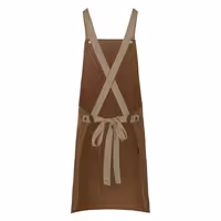 (6 pieces) KARLOWSKY | Urban Look Chef Bib Apron – Cinnamon Brown - Cross-Back - 700×850 mm