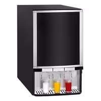 GASTRO-COOL | Rashladna vitrina za pića - 480 mm - 65 l - s 1 staklena krilna vrata & reklamnim zaslonom & LED osvjetljenjem - crni