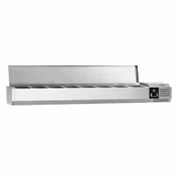 Countertop Prep Well / Refrigerated Topping Unit PREMIUM - 1800x395mm - 8x GN 1/3