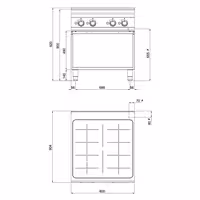 Indukcijas plīts plīts - 28 kW