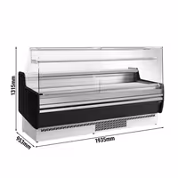 Serve Over Counter - 1935x953mm - with 1 shelf - black front - capacity 213 litres