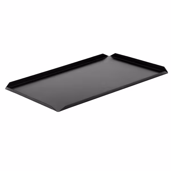 (5 buc) Platou de servire - aluminiu anodizat - 600x100x10 mm - dreptunghiular - negru