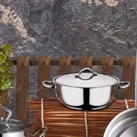 Lonac – nehrđajući čelik – Ø 340 mm – 10 litara – visina: 120 mm