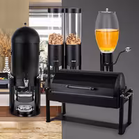 — grijana posuda GN 1/1 - s roll-top poklopcem - crna (chafing dish)