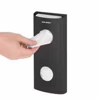 AIR-WOLF | Distributore di sacchetti sanitari fino a 25 sacchetti sanitari - Acciaio inox nero opaco