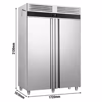 Frigoriferu tal-forn tal-azzar inossidabbli premium – 600 x 400 – 1,700 litri – b'2 bibien