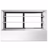 Commercial cake display fridge - Double glazing - square - with 3 adjustable shelves - rear sliding doors - for patisserie - 725L - 1800mm
