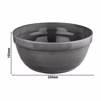 (6 adet) Kase - Melamin - EMMA - 2,3L - yuvarlak - Ø230mm - Derinlik:105mm - Gri