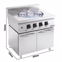 Kadayif forn tal-gass – 10 kW – 1 burner – inkluża l-unità bażi b'2 bibien