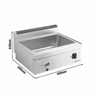 Stolna toplovodna kupka - 1,2 kW - GN 1/1 i 3x GN 1/9 - s odvodnim ventilom