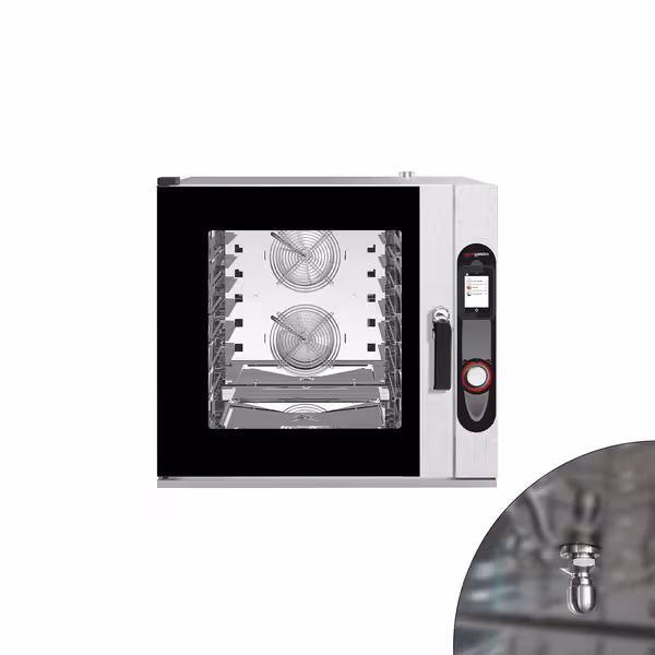 Commercial Electric Bakery Combi Oven - Touchscreen Controls - 6x EN 600x400 - incl. Automatic washing system