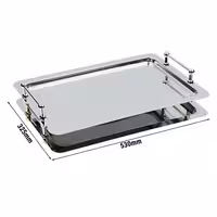 (6 pcs) BUFFET-STAR - Stainless Steel - 530x325mm - Height: 65mm