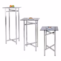 (3 pcs) Folding Side Table Set - Height: 700, 900 & 1200mm