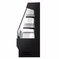 Commercial multideck display fridge - Open front - 1220mm - 300L - with 2 shelves - Black