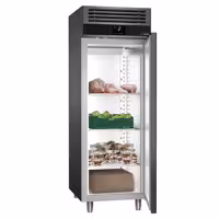 Szafa chłodnicza PREMIUM – stal nierdzewna – GN 2/1 – 700 L – z 1 drzwiami – antracytowa