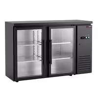 Premium hladnjak za bar i pića - 1460 mm - s 2 staklena vrata i RGB LED rasvjetom