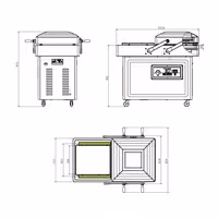 Vakuumski aparat s dvostrukom komorom – 20 m³/h – 750 W