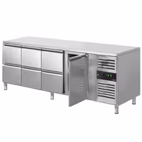 Balcão refrigerado ECO - 2230 x 700 mm - com 1 porta - 6 gavetas