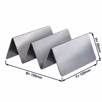 Taco/sandviç standı - Paslanmaz Çelik - 120x150x50mm