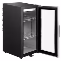 Professzionális Dry Aging húsérlelő hűtőszekrény - 395x631 mm - 1 üvegajtóval - fekete - 87 l