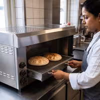 Salamandra a gás PROFISSIONAL - 9,75kW - 3 queimadores - para pão pita