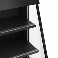 Commercial multideck display fridge - Open front - 660mm - 150L - with 2 shelves - Black