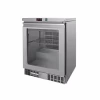 Podkonstrukcijski zamrzivač nehrđajući čelik (inox) PREMIUM - 595 mm - 110 l - od -20 °C do -18 °C - s 1 staklena vrata - ventilirano hlađenje, ručno odmrzavanje
