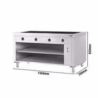 Bufete karstā KOPENHAGEN - 1 560 mm - ar karsto virsmu