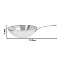 DEMEYERE | Industry 5 Wok Pan – Ø300mm / 12'' - Flat Base - 18/10 Stainless Steel - Induction Ready