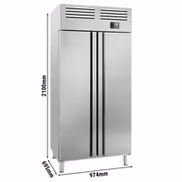 Szafa mroźnicza Premium PLUS – stal nierdzewna – GN 1/1 – 745 L – z 2 drzwiami